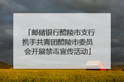 邮储银行醴陵市支行携手共青团醴陵市委员会开展禁毒宣传活动