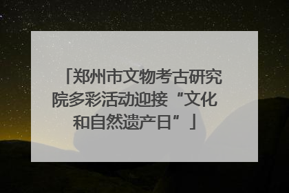 郑州市文物考古研究院多彩活动迎接“文化和自然遗产日”