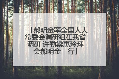 郝明金率全国人大常委会调研组在我省调研 许勤梁惠玲拜会郝明金一行