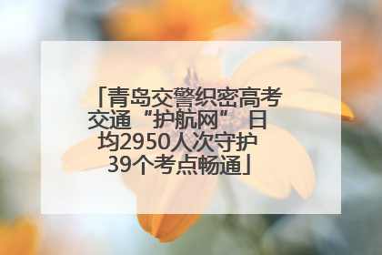青岛交警织密高考交通“护航网” 日均2950人次守护39个考点畅通