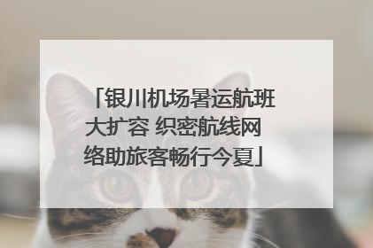 银川机场暑运航班大扩容 织密航线网络助旅客畅行今夏