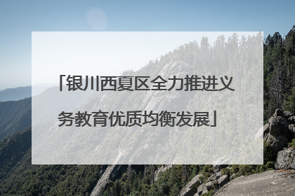 银川西夏区全力推进义务教育优质均衡发展