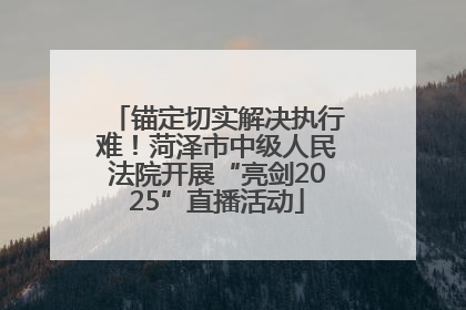 锚定切实解决执行难！菏泽市中级人民法院开展“亮剑2025”直播活动