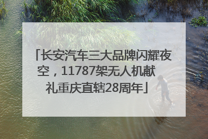 长安汽车三大品牌闪耀夜空，11787架无人机献礼重庆直辖28周年