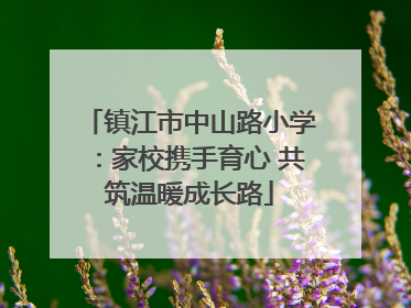 镇江市中山路小学：家校携手育心 共筑温暖成长路