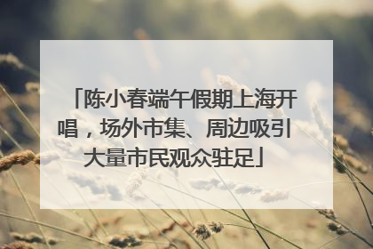 陈小春端午假期上海开唱，场外市集、周边吸引大量市民观众驻足