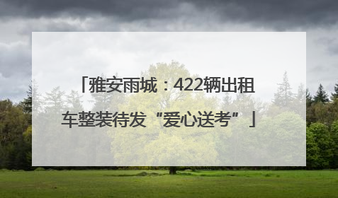 雅安雨城：422辆出租车整装待发“爱心送考”