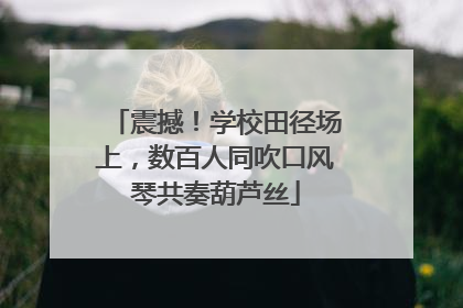 震撼！学校田径场上，数百人同吹口风琴共奏葫芦丝