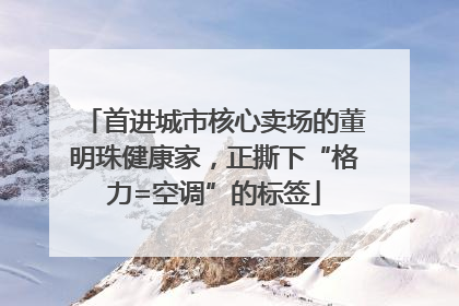 首进城市核心卖场的董明珠健康家，正撕下“格力=空调”的标签