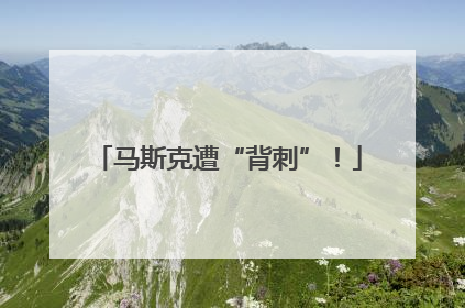 马斯克遭“背刺”！