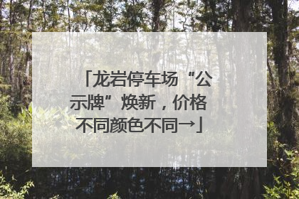 龙岩停车场“公示牌”焕新，价格不同颜色不同→