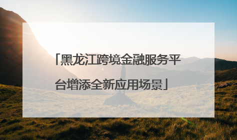 黑龙江跨境金融服务平台增添全新应用场景