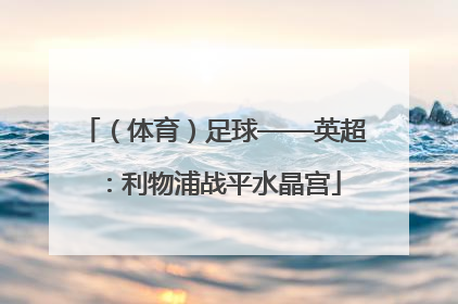 （体育）足球——英超：利物浦战平水晶宫
