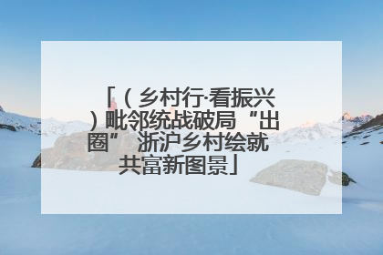 （乡村行·看振兴）毗邻统战破局“出圈” 浙沪乡村绘就共富新图景