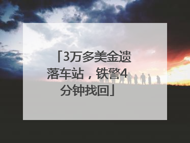 3万多美金遗落车站，铁警4分钟找回