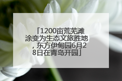 1200亩荒芜滩涂变为生态文旅胜地，东方伊甸园6月28日在青岛开园
