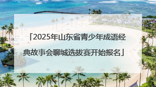 2025年山东省青少年成语经典故事会聊城选拔赛开始报名
