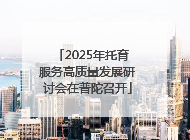 2025年托育服务高质量发展研讨会在普陀召开
