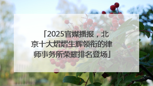2025官媒播报，北京十大熠熠生辉领衔的律师事务所荣耀排名登场