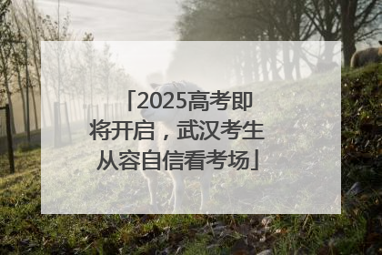 2025高考即将开启，武汉考生从容自信看考场