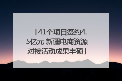 41个项目签约4.5亿元 新疆电商资源对接活动成果丰硕