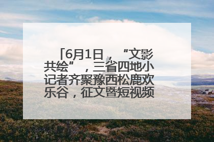 6月1日，“文影共绘”，三省四地小记者齐聚豫西松鹿欢乐谷，征文暨短视频大赛精彩启幕！